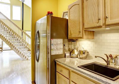 Kitchen in an open plan house