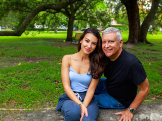 Father,And,Daughter,Outdoor,Portrait,In,A,Park,Setting.