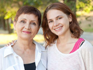 Mother,And,Adult,Daughter,In,The,Park,,Family,Portrait Portrait of Mother and daughter in the park