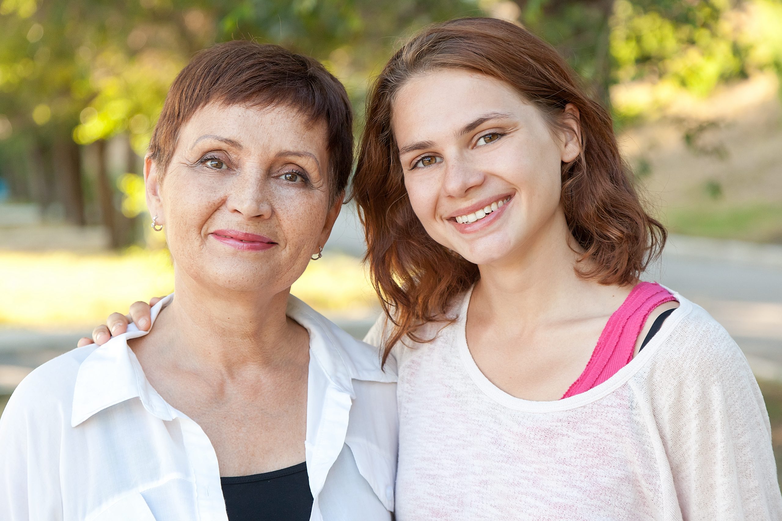 Mother,And,Adult,Daughter,In,The,Park,,Family,Portrait Portrait of Mother and daughter in the park